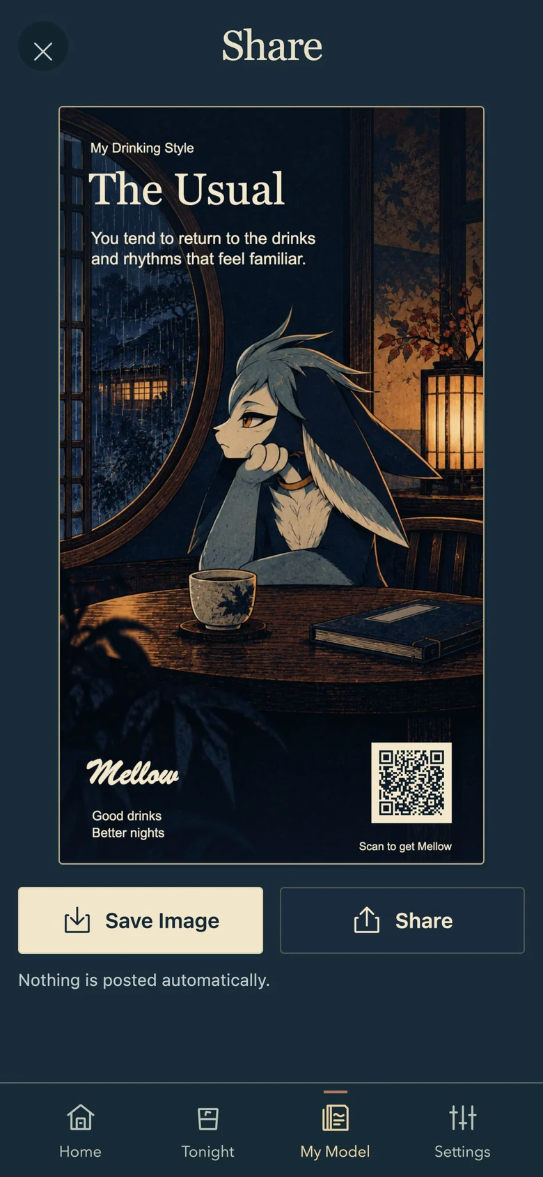 Current basic share poster with approved artwork and stable get-page QR code.